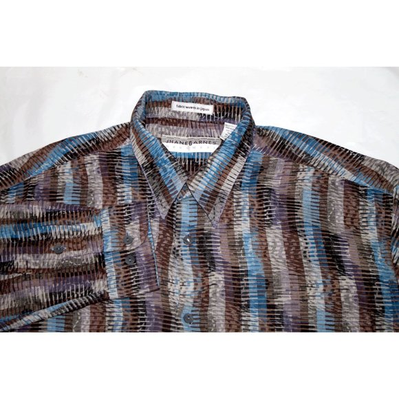 Jhane Barnes Men's Long Sleeve Button Front Shirt Size Medium - Picture 2 of 7